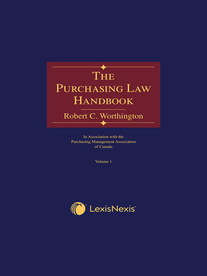 cover image of The Purchasing Law Handbook